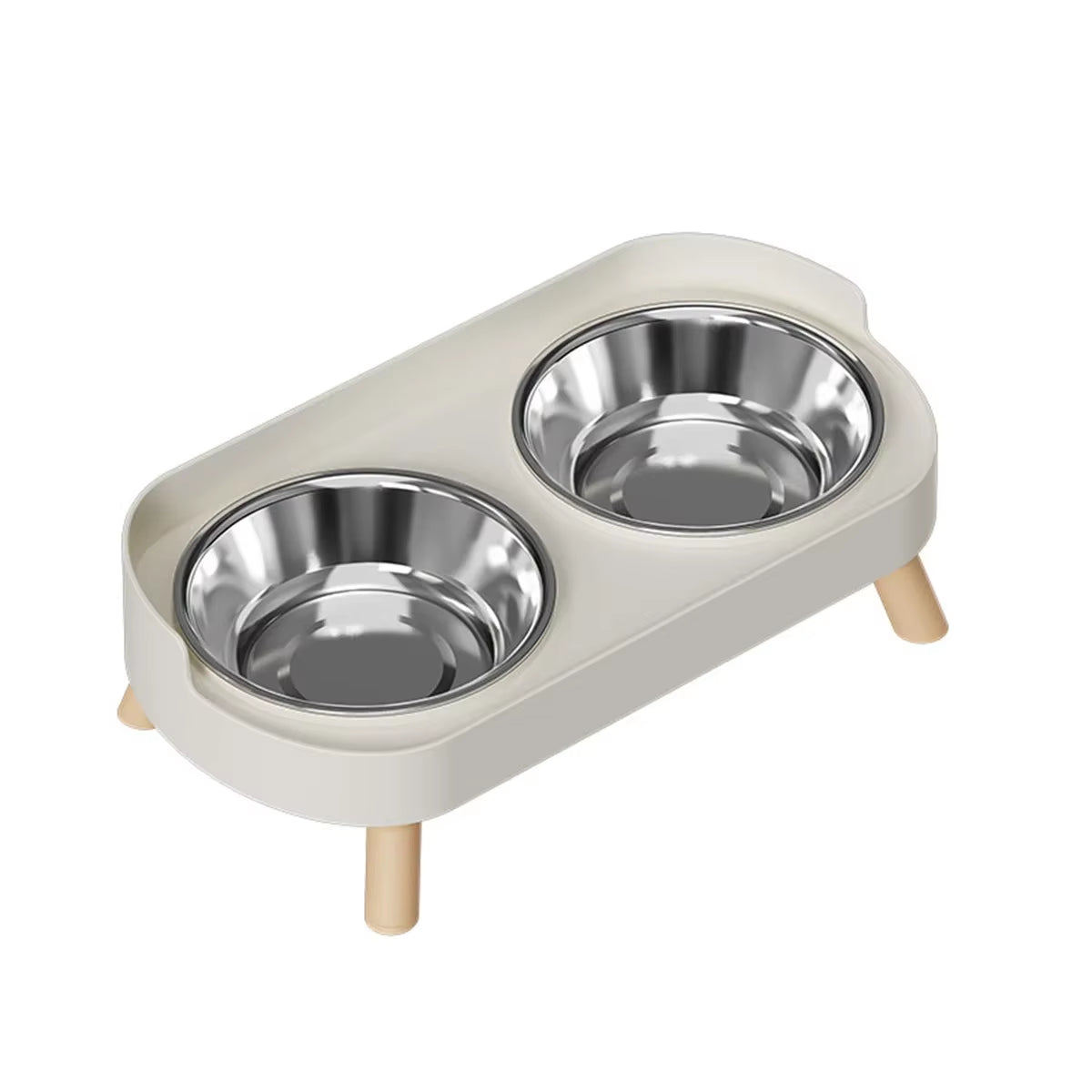 Cat Bowl Anti-Knock Stainless Steel Double Bowl Dog Bowl Cat Bowl Food Bowl Anti-Splash Food Bowl Cat Water Bowl
