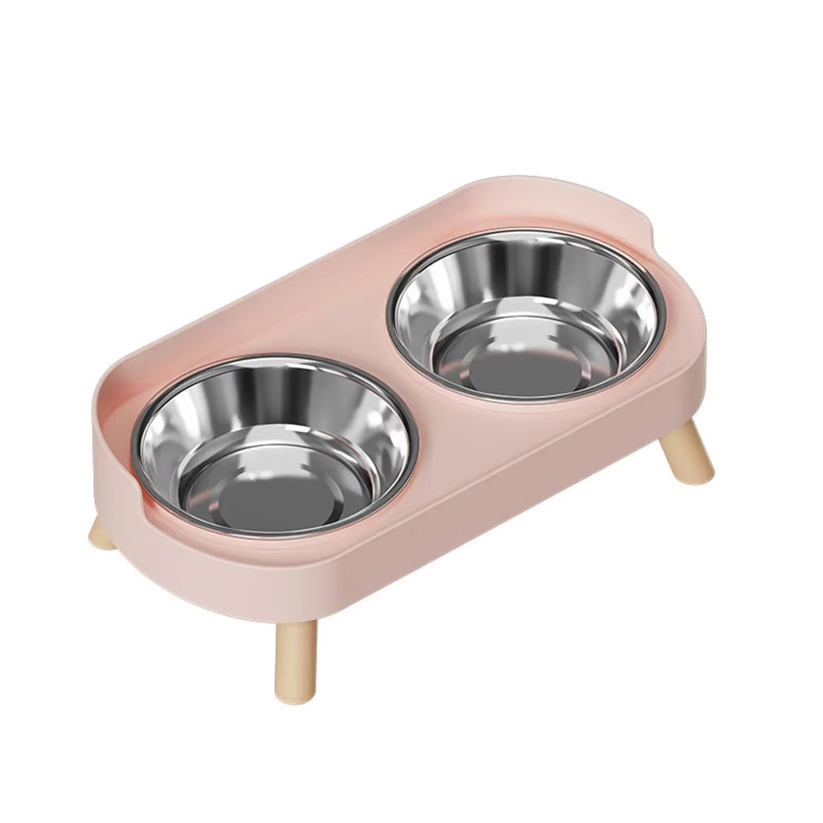 Cat Bowl Anti-Knock Stainless Steel Double Bowl Dog Bowl Cat Bowl Food Bowl Anti-Splash Food Bowl Cat Water Bowl