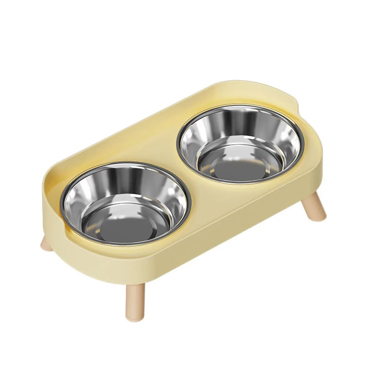 Cat Bowl Anti-Knock Stainless Steel Double Bowl Dog Bowl Cat Bowl Food Bowl Anti-Splash Food Bowl Cat Water Bowl